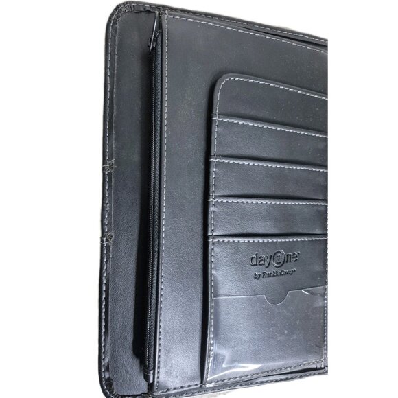 Day One By Franklin Covey Vegan Black Leather Daily Planner 10"×8" NOS - Picture 9 of 9